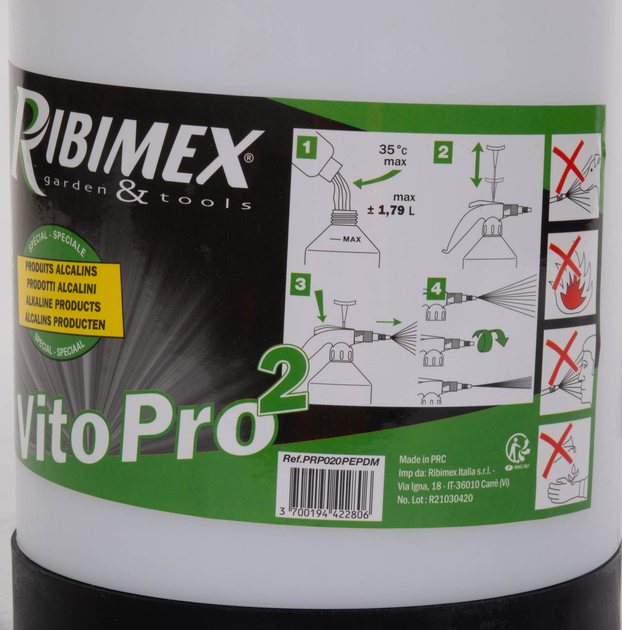 Opryskiwacz Ribimex Vito Pro2 ciśnieniowy ręczny 2 l (3700194422806) - obraz 2