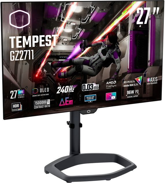 Monitor 27" Cooler Master Tempest GZ2711 OLED (CMI-GZ2711-EK) - obraz 2