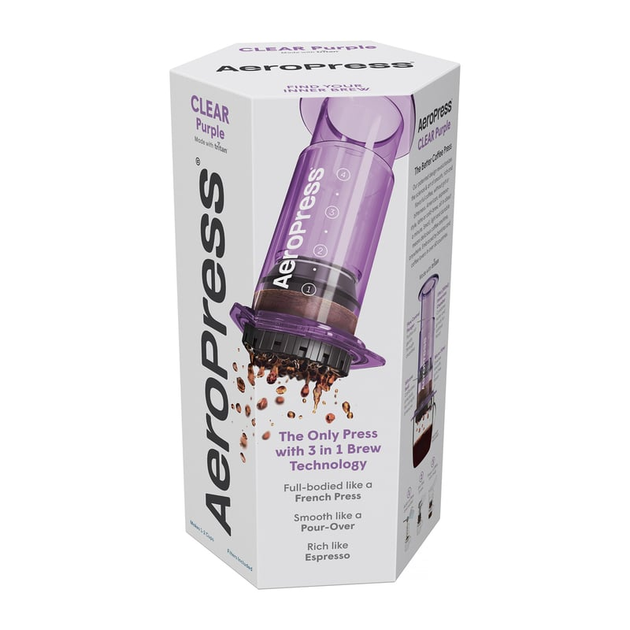 Aeropress do kawy AeroPress Clear Purple (085276082417) - obraz 5