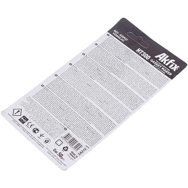 Герметик силиконовый Akfix HT300 50g (термостойкий) красный - изображение 3