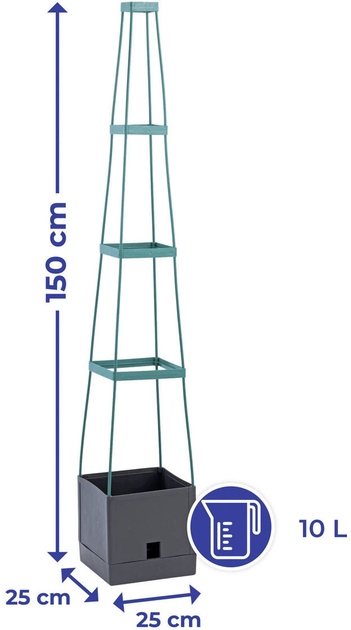 Горщик Maximex з опорами для вирощування томатів і витких рослин 150 см (4008069025909) - зображення 2