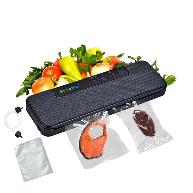 Вакууматор BioloMix W230 с функцией внешнего вакуумирования для пакетов и контейнеров (Черный) - изображение 7