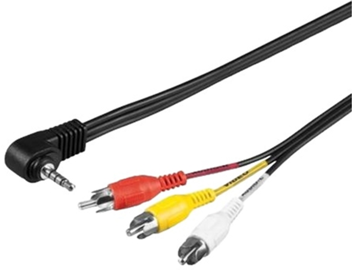 Kabel Logo Audio-Video Jack 3.5 mm - 3 x Cinch M/M 1.5 m Czarny (8590274329164) - obraz 1