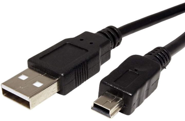 Кабель Logo USB 2.0 USB Type-A - mini USB M/M 1.8 м Чорний (8590274092457) - зображення 1