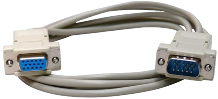 Kabel Logo VGA D-sub - VGA D-sub M/F 2 m Szary (8590274170667) - obraz 1