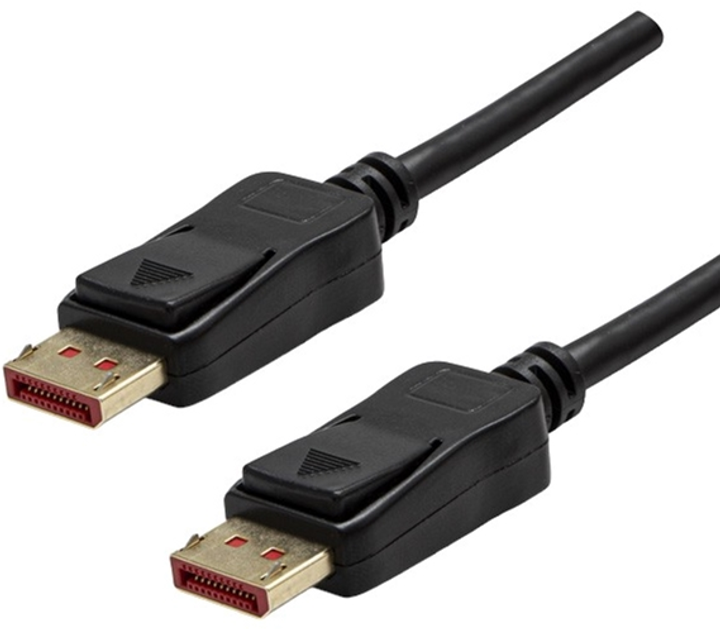 Кабель Logo Video DisplayPort - DisplayPort M/M DP v 1.4 32.4 Гбит/с 2 м Чорний (8590274758841) - зображення 1