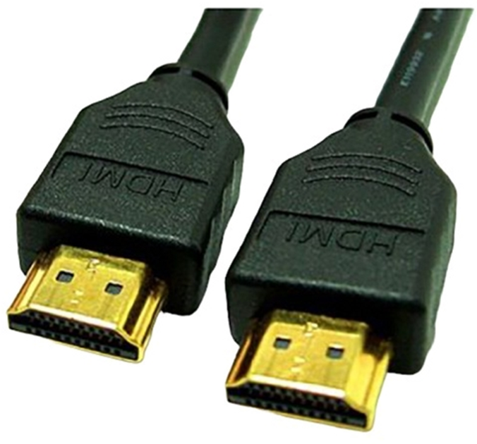 Кабель Logo Video HDMI - HDMI M/M 1.4 High Speed with Ethernet 2 м Чорний (8590274275560) - зображення 1