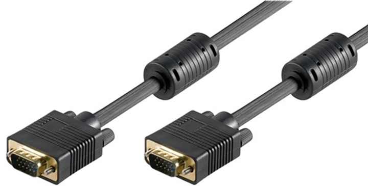 Kabel Logo Video SVGA D-sub - SVGA D-sub M/M Pozłacane konektory 3 m Czarny (8590274819238) - obraz 1