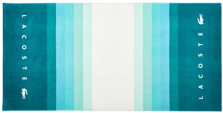 Акція на Рушник бавовняний Lacoste Home Cotton Beach Towel Пляжний 180х90 см St Martin Gradient-Stripe від Rozetka