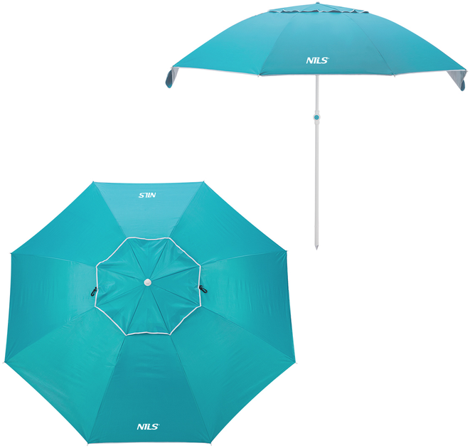 Parasol plażowy Nils NC7822 XL turkusowy (5907695512144) - obraz 2