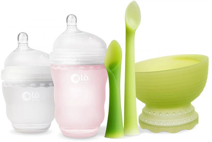 Подарунковий набір Olababy Rose для годування рожевий - Фото 1 Подарунковий набір Olababy Rose для годування рожевий - зображення 1