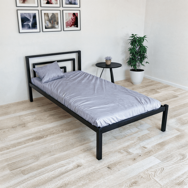 Кровать Tobi Sho BRIO-1 односпальная металлическая 190X90 Черный - изображение 2
