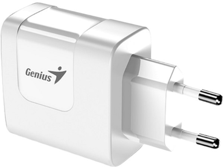 Зарядний пристрій Genius PD-65AC 65W USB-C USB-A White (32590010400) - зображення 2