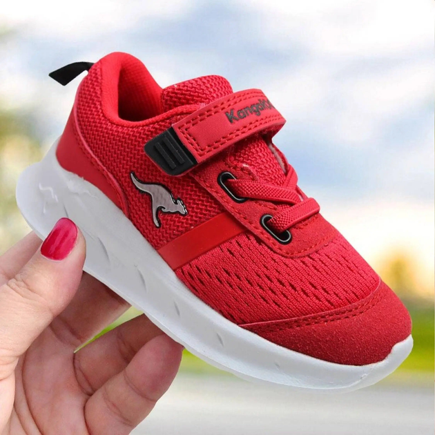 Buty sportowe dziecięce dla dziewczynki na rzepy Kangaroos 020970006173 24 Czerwone (4099758014953) - obraz 1