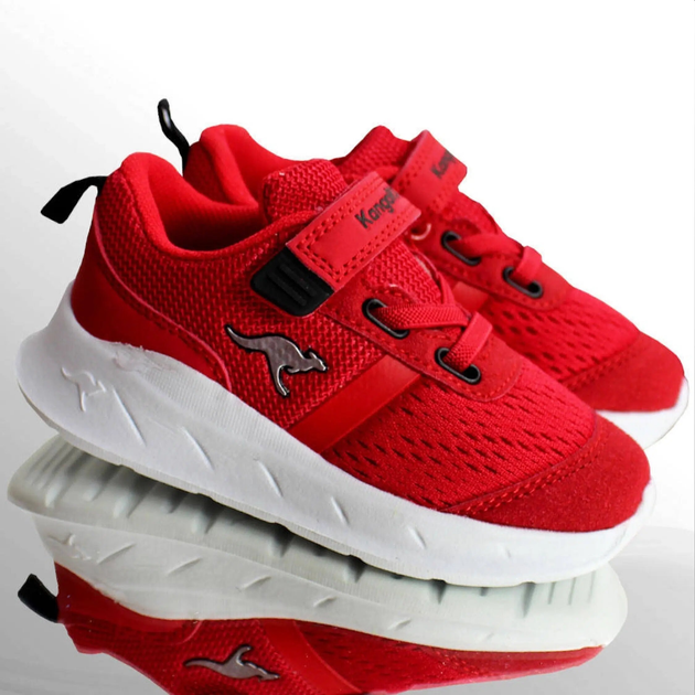Sneakersy dziecięce dla dziewczynki na rzepy Kangaroos 020970006173 25 Czerwone (4099758014960) - obraz 3