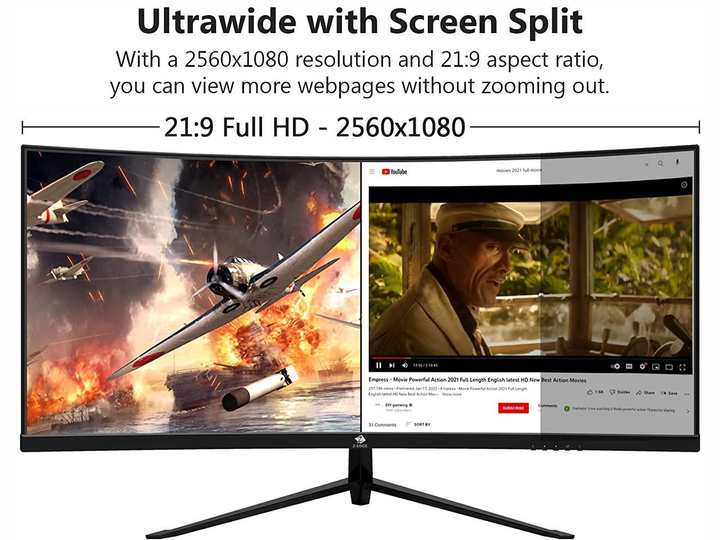 Монитор 30" Z-Edge UG30 2K VA 200Hz Black - изображение 2