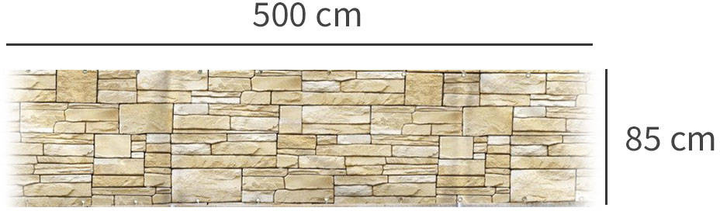 Балконне покриття Maximex з мотивом декоративного каменю 500 х 85 см (4008838094778) - зображення 3