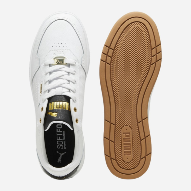Sneakersy męskie skórzane Puma Court Classic Lux 395019-06 40.5 (7UK) Białe (4067979658614) - obraz 4