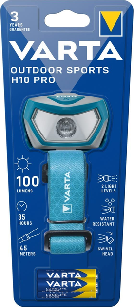 Ліхтар налобний Varta Outdoor Sports H10 Pro (16650101421) - зображення 5