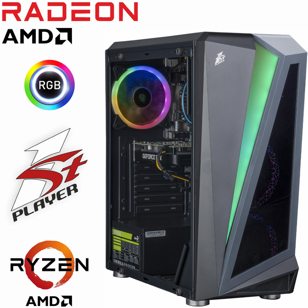 Комп'ютер 1stPlayer Ryzen 7 5700 / RX 480 8ГБ / 16ГБ DDR4 / SSD 960ГБ - зображення 1