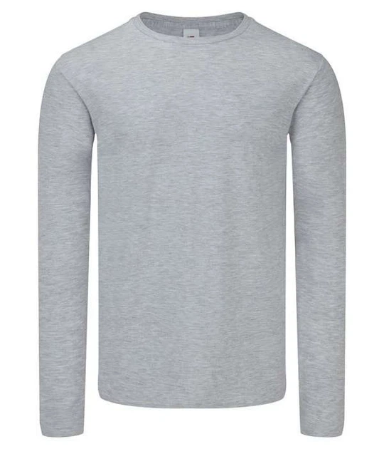 Футболка с длинным рукавом Fruit of the Loom Iconic 150 Classic Long Sleeve T-Shirt S Серый (061446094S) - Фото 1 Футболка с длинным рукавом Fruit of the Loom Iconic 150 Classic Long Sleeve T-Shirt S Серый (061446094S) - изображение 1