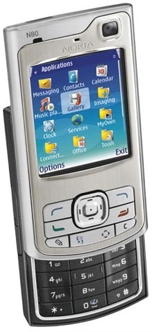NOKIA 音楽プレーヤー搭載携帯電話『N80』純正バッテリー付 フィンランド製 Мобильный телефон Nokia N80 pearl black internet edition – фото