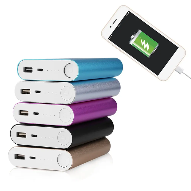 Повербанк 10400 mah портативний акумулятор Power Bank рожевий - зображення 4