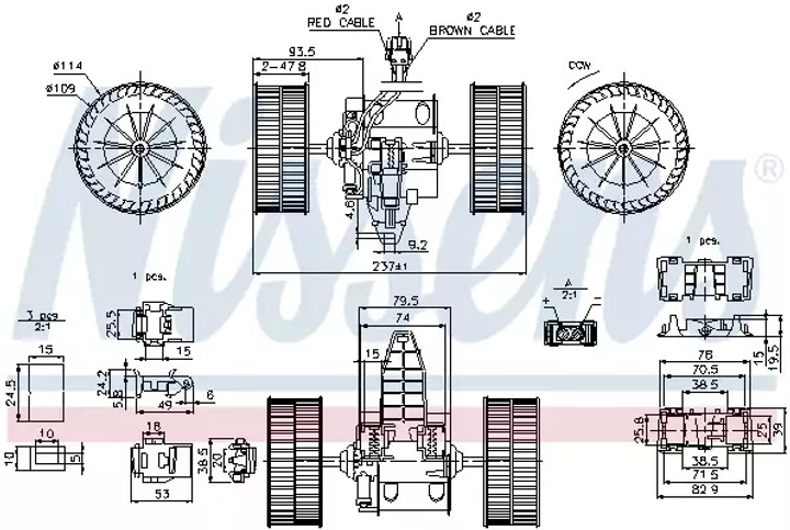 Вентилятор салону BMW 5 E60-E61 (03-), BMW 6, NISSENS (87117) - зображення 1