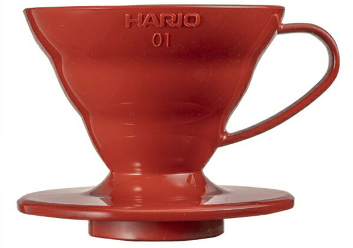 Dripper do kawy Hario V60-01 Plastikowy Czerwony (4977642143333) - obraz 1