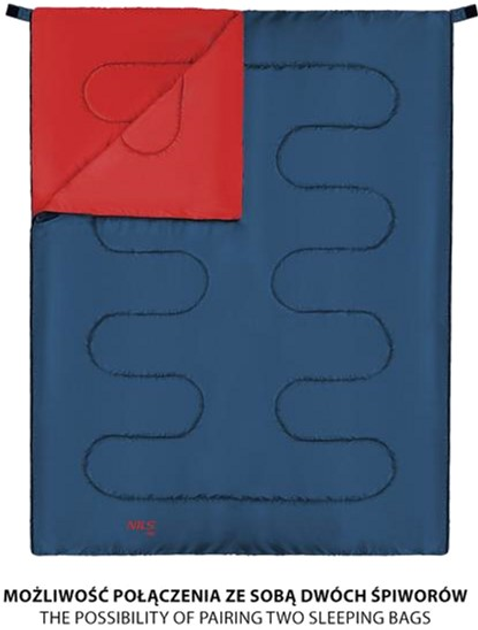 Спальний мішок Nils Camp NC2002 Синій і червоний (5907695544718) - зображення 3