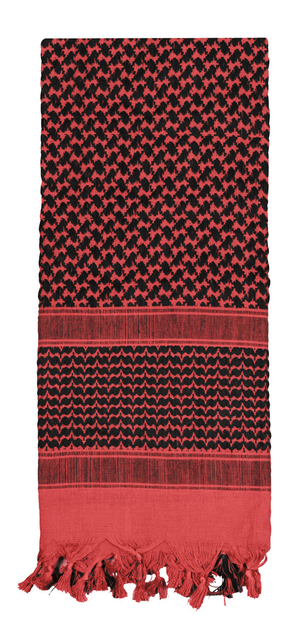 Арафатка тактична військова Шемаг, кефія Rothco Shemagh Tactical Desert Keffiyeh Scarf red-black - зображення 1