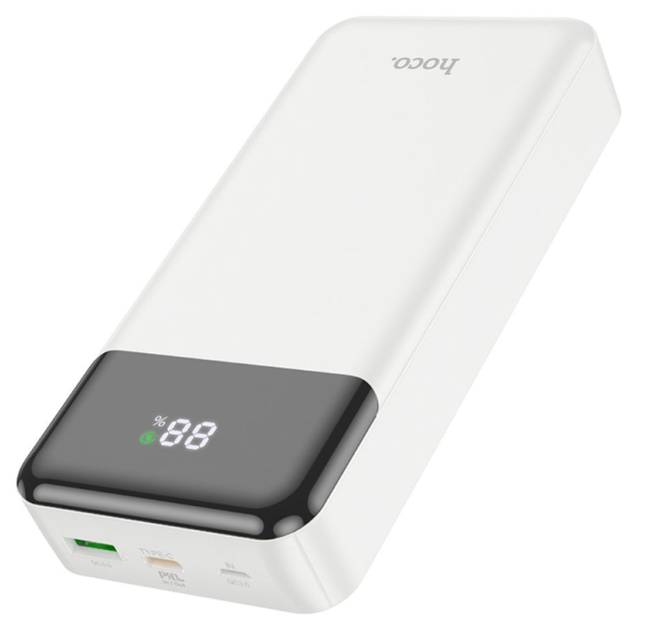 Повербанк 20000 Power Bank Hoco J102A Cool figure PD20W+QC3.0 20000 mAh с быстрой зарядкой для смартфонов White - изображение 3
