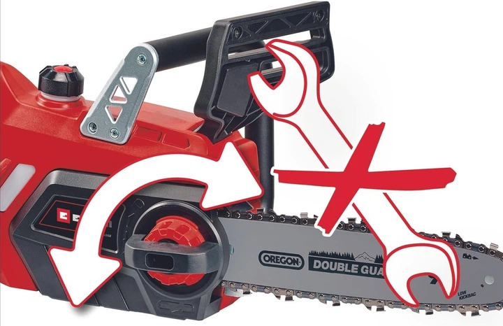 Пила цепная аккумуляторная Einhell GE-LC 18/25 Li Set PXC 18В шина 25см 4.3м/с акум. 30Ah и зарядное устройство: дополнительная цепь 3.6кг - изображение 8