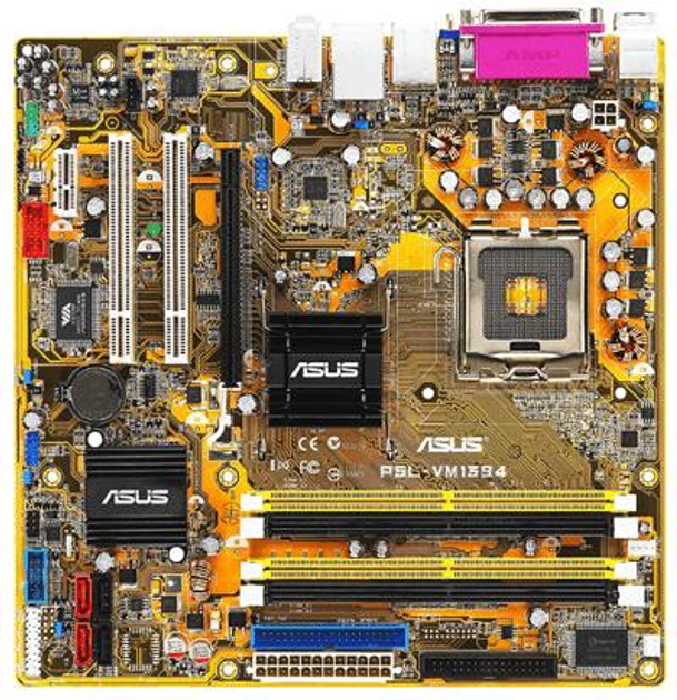 Материнская Плата Asus P5L-VM 1394 (S775, 945G, PCI-Ex16, VGA.