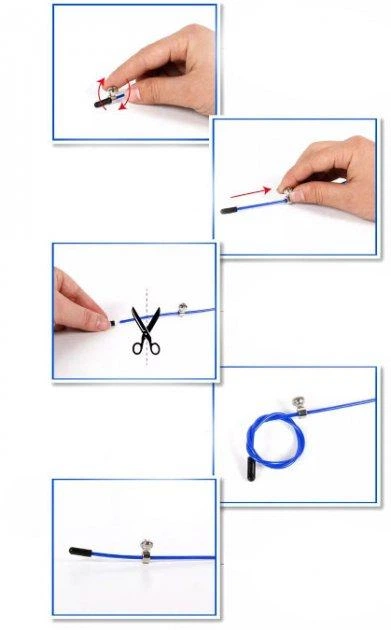 Скоростная скакалка EasyFit Speed Cable Rope 3 м со стальным тросом красная 4697909 - изображение 2