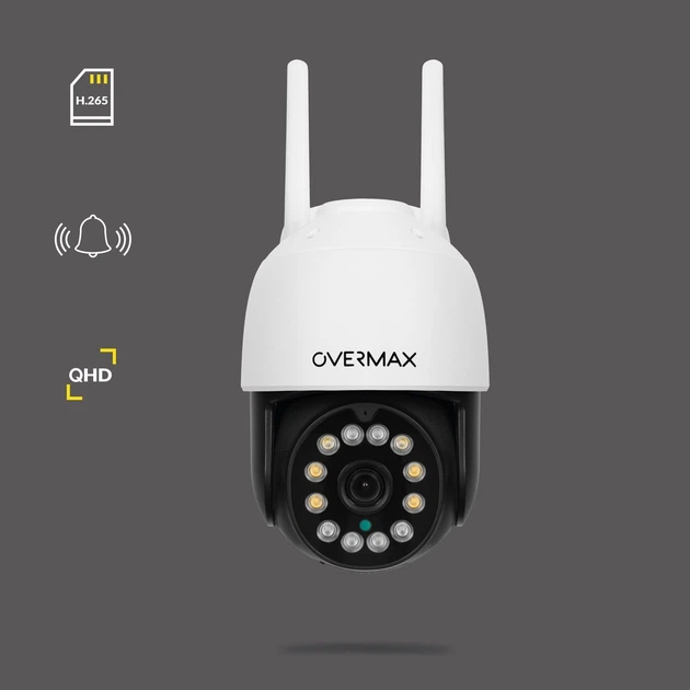Уличная поворотная IP-камера Overmax Camspot 4.95 WiFi 2.5K White 4763565 - изображение 3