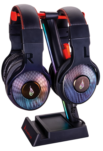 Stojak na słuchawki SureFire Vinson N1 Dual Balance Gaming RGB Black (0023942488453) - obraz 10
