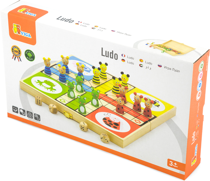 Drewniana gra planszowa Viga Toys Ludo (6934510500641) - obraz 1