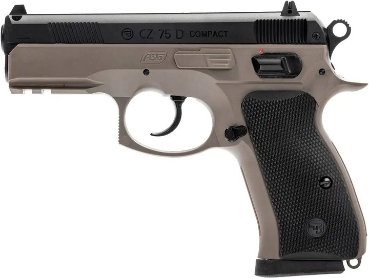 Страйкбольний пістолет ASG CZ 75D Compact FDE Spring кал. 6 мм (42001108) - зображення 1