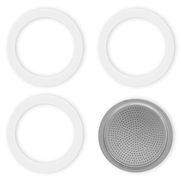 Zestaw Bialetti Uszczelka 3 szt + sitko do kawiarek aluminiowych na 9 kubków (1003000588) - obraz 3