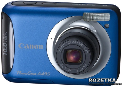 Фотоаппарат Canon PowerShot A495 Blue купить на ROZETKA | Отличная