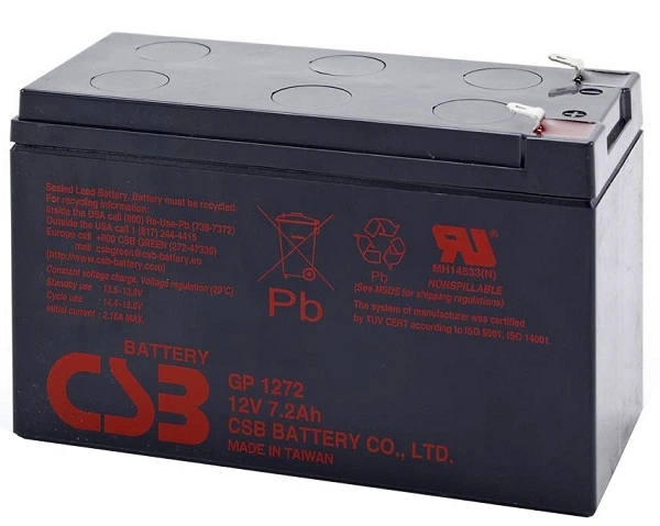 Акумуляторна батарея CSB 12V 7.2Ah (GP1272F2) - Фото 1 Акумуляторна батарея CSB 12V 7.2Ah (GP1272F2) - зображення 1