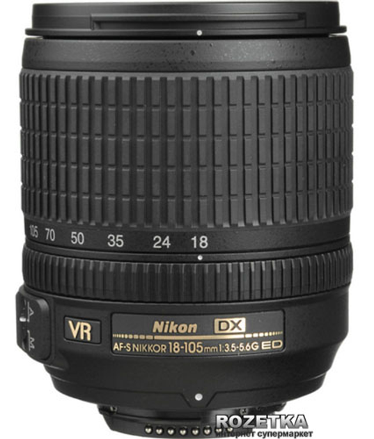 Nikon AF-S DX Nikkor 18-105mm f/3.5-5.6G ED VR (JAA805DB) – фото, отзывы,  характеристики в интернет-магазине ROZETKA | Купить в Украине: Киеве,  Харькове, Днепре, Одессе, Запорожье, Львове