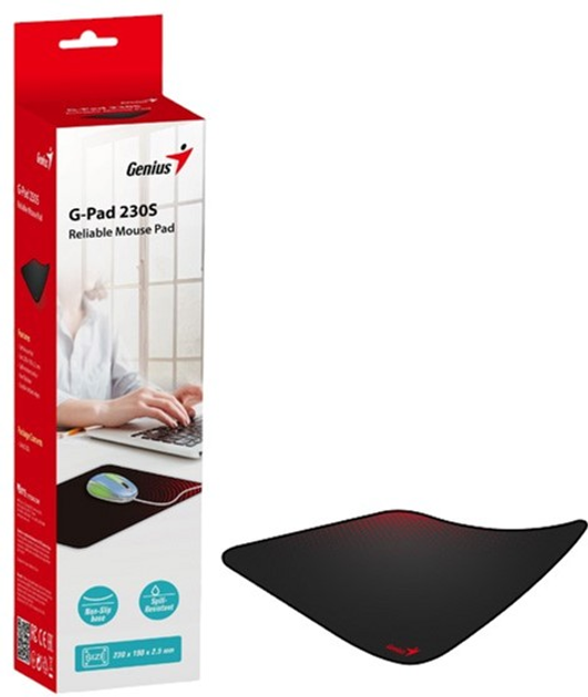 Podkładka gamingowa Genius G-Pad 230S 23 x 19 cm Control Speed Czarno-czerwona (31250019400) - obraz 3