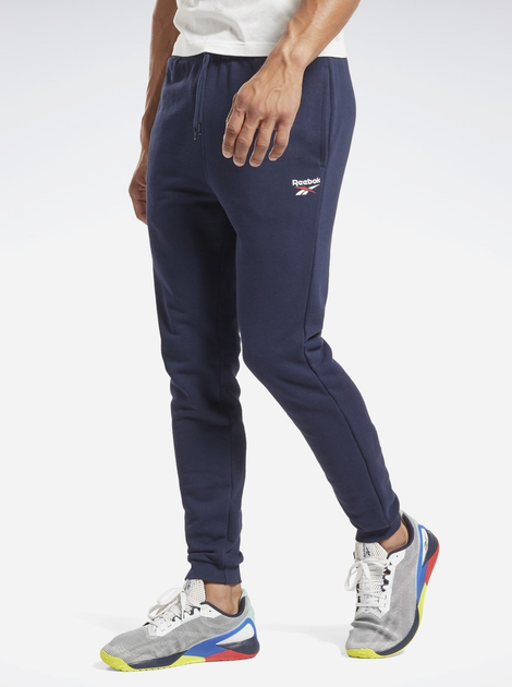 Спортивні штани чоловічі Reebok Identity Small Logo Ft Jogger 100049529 2XL Темно-сині (4066751213492) - зображення 4