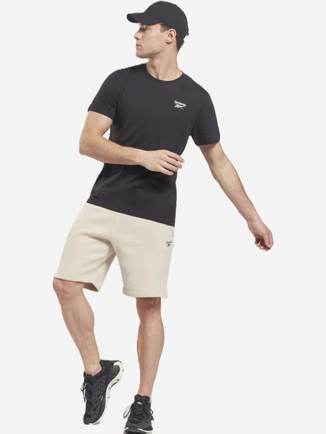 Koszulka męska bawełniana Reebok Identity Small Logo Tee 100054973 M Czarna (4065425534932) - obraz 3