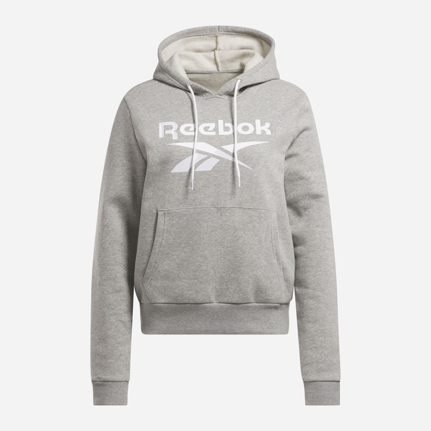 Bluza z kapturem damska ocieplana Reebok Identity Big Logo Fleece Hoodie 100071917 L Szara (4066764809279) - obraz 1