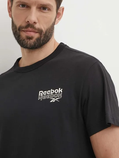 Koszulka męska bawełniana Reebok Ri Brand Proud Gfx Ss Tee 100076383 XL Czarna (1200143336496) - obraz 4