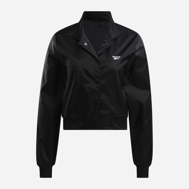 Бомбер жіночий Reebok Team Jacket 100205749 2XS Чорний (1200143952559) - зображення 1