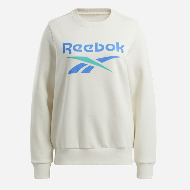 Світшот на флісі утеплений жіночий Reebok Identity Big Logo Fleece Crew 100205763 2XS Молочний (1200143878378) - зображення 1